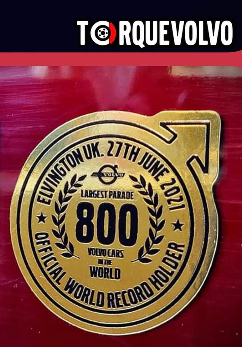 TorqueVolvo GWR Holders Mirror Gold Celebration Sticker (External)