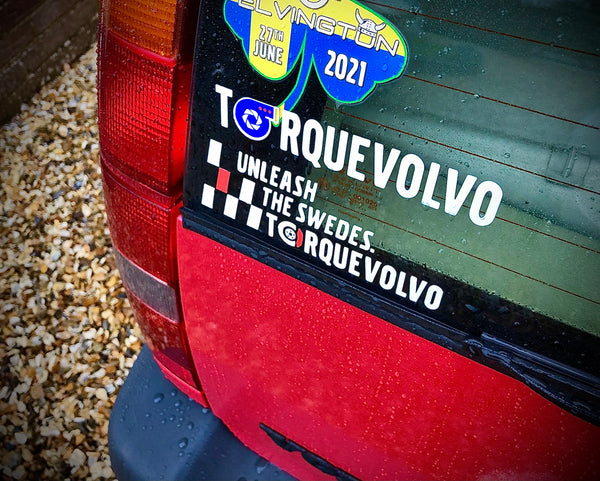 TorqueVolvo Vinyl Sticker (White external Blue Turbo)